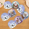8PCS Diamond Painting Xmas Atmosphere Greeting Card Set for Festivals Gifts