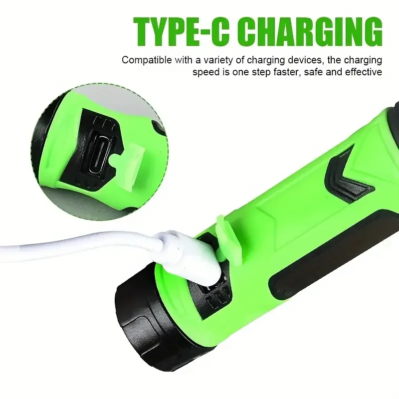 rechargeable led neck lamp hands free flashlight with magnetic base 500   brightness usb c charging 2   portable for reading camping emergency bedside use rechargeable flashlight camping essentials   5