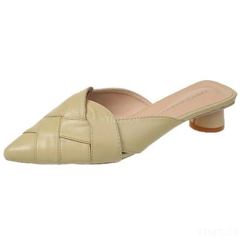 Women's Shoes Slippers Summer 2021 New Fashion Outdoor Pointed Muller Zapatillas Mujer Casa Sapatos Femininos Flip Flop