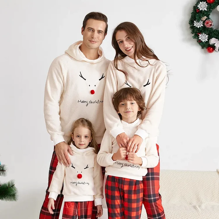 Cute Reindeer Christmas Family Matching Pajamas