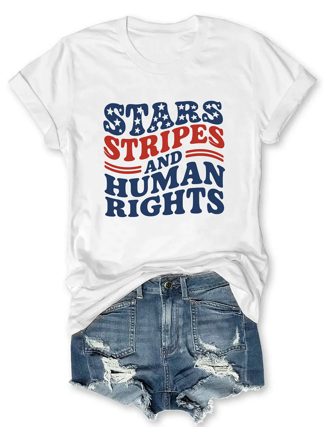 Stars Stripes And Human Rights T-shirt