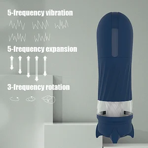 Rocket 3d Realistic Textured Electric Stroker With 5 Thrusting Rotating Modes