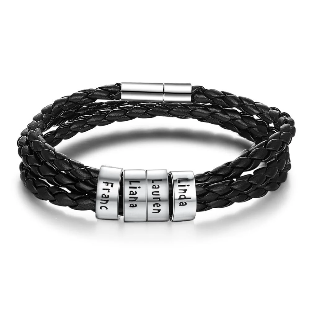 4 Namensgrauvren Armband Lederarmband n4 Kettenmachen