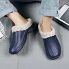 Unisex Plush Thickened Waterproof Cotton Indoors and Outdoors Slippers Thermal Shoes