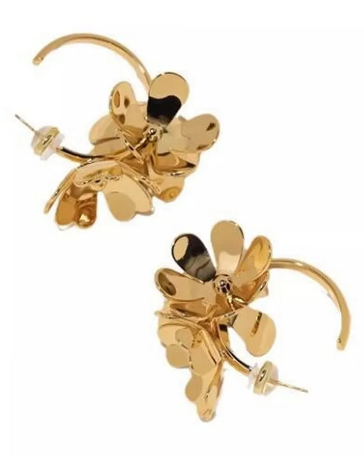 Silver Floral Stud Earrings Elegant Spring Summer Jewelry