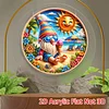 Summer Gnome DIY Diamond Painting Hanging Pendants Acrylic Crafts Kit for Home Wall Decor