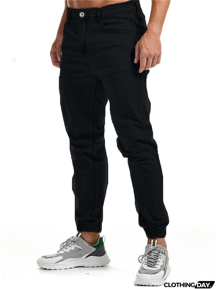 Men's Fashion Comfy Ankle Banded Jeans
