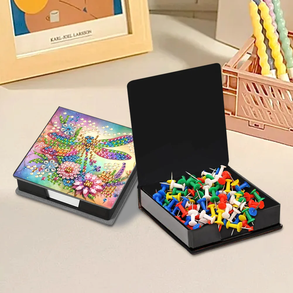 DIY Dragonfly Diamond Painting Memo Pad Holder Mosaic Kit for DIY Art Craft