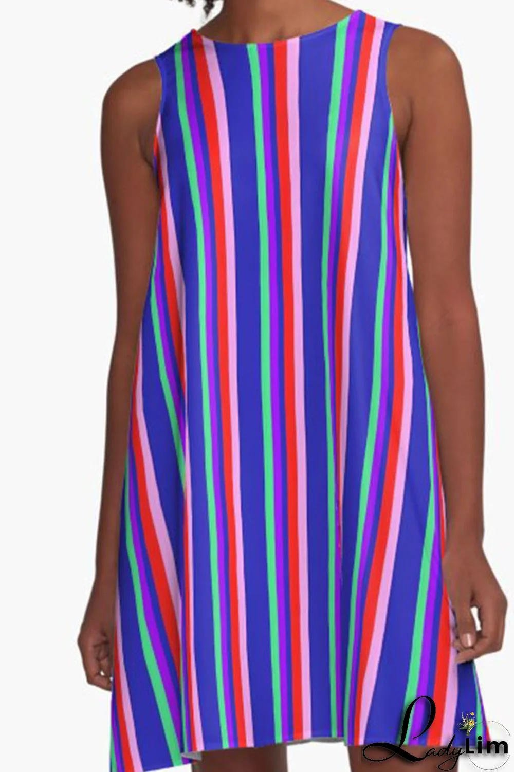 Light Pink Casual Print Patchwork O Neck A Line Dresses