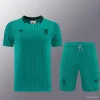 26/27 Liverpool Green Pinstripe Short-Sleeve Training Kit