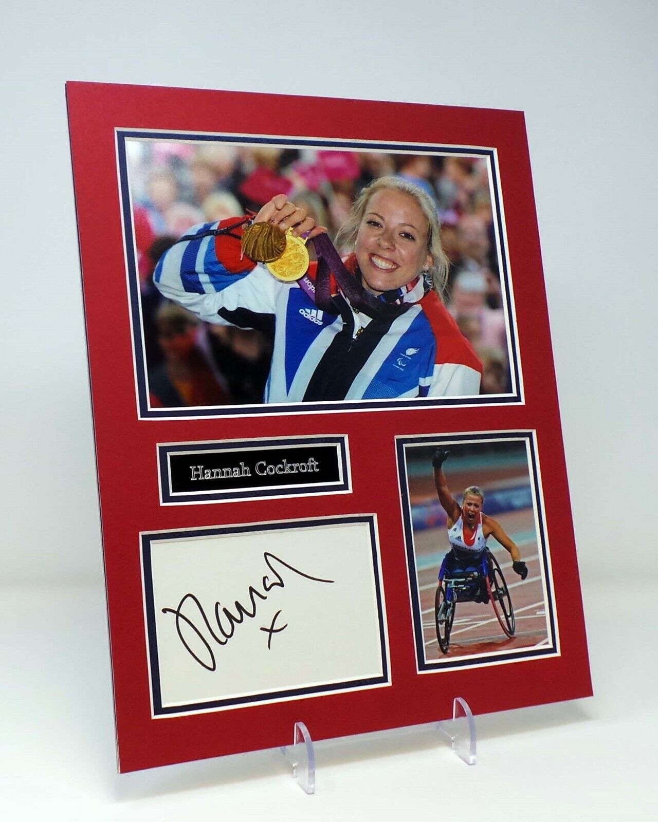 Hannah COCKCROFT Signed Mounted Photo Poster painting Display AFTAL Medal Winning paralympian