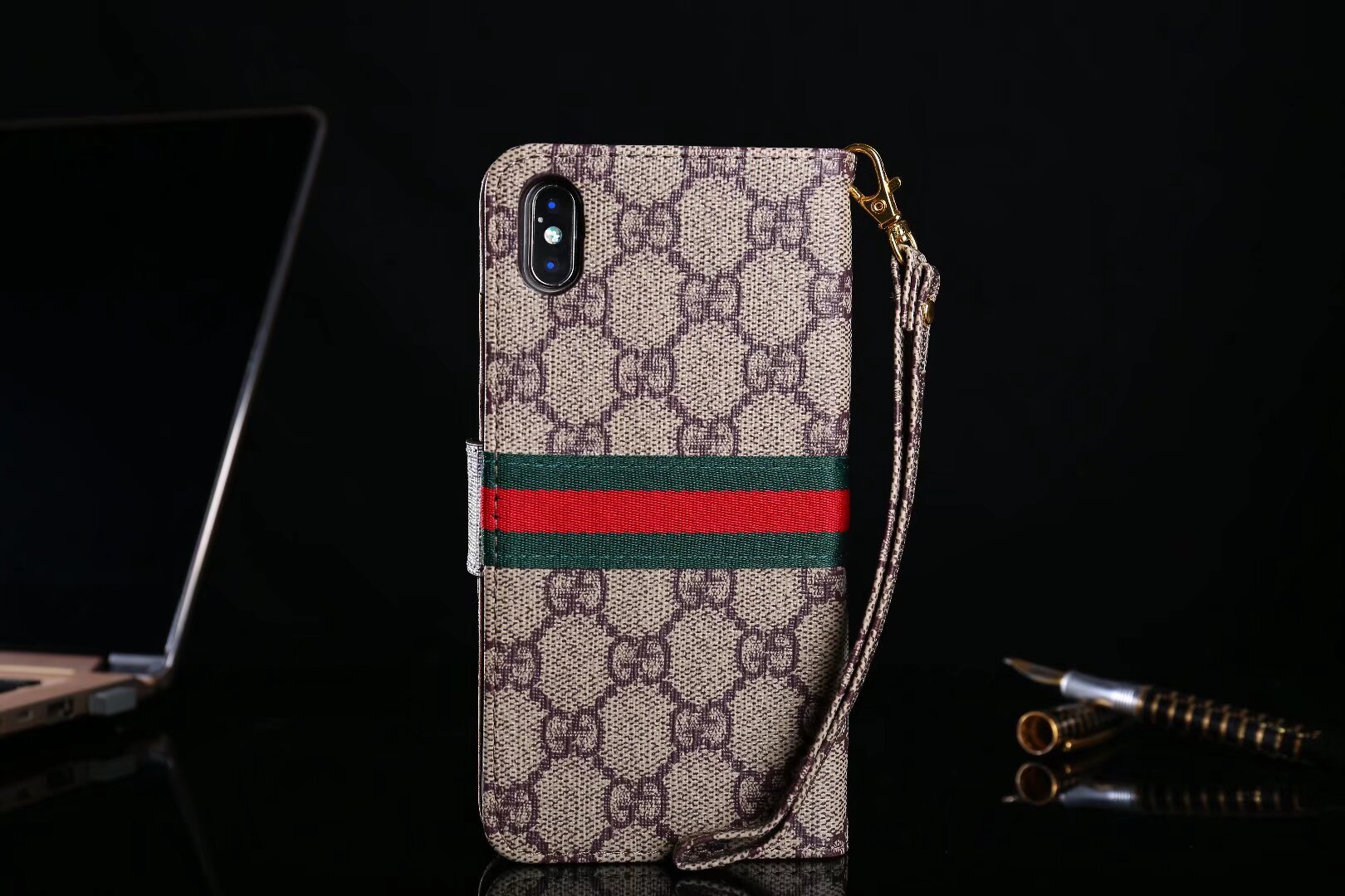 Gucci Ophidia GG Flip Wallet Apple iPhone Case Samsung Galaxy Burberry Leather Case