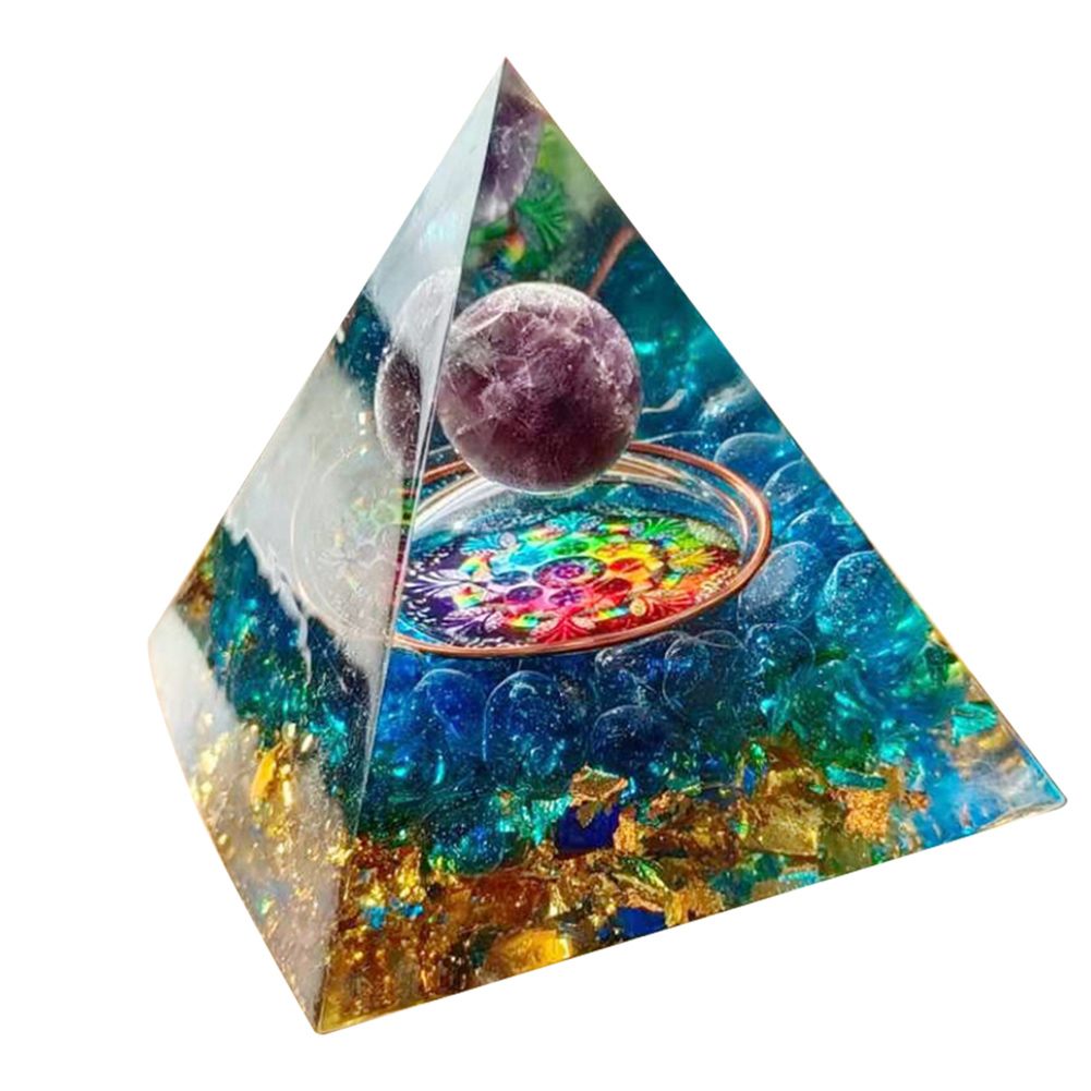 

6cm Natural Orgonite Pyramid Chakra, 501 Original