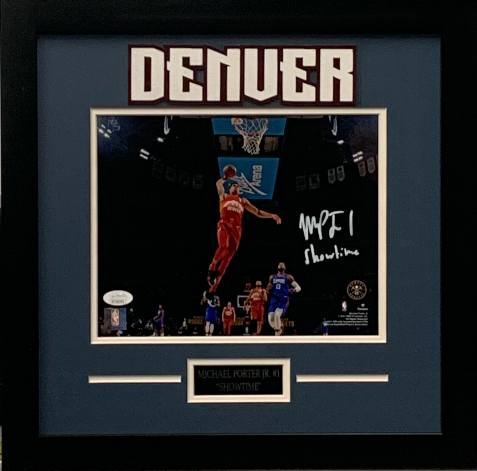 Michael Porter Jr autographed inscribed framed 8x10 Photo Poster painting NBA Denver Nuggets JSA