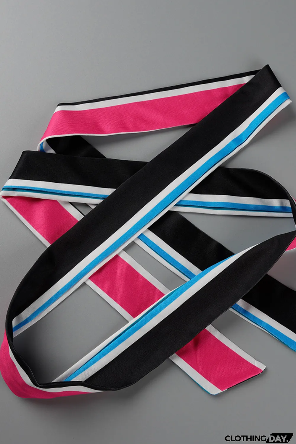 Colour Fashion Casual Plus Size Striped Print Basic O Neck Vest Dress