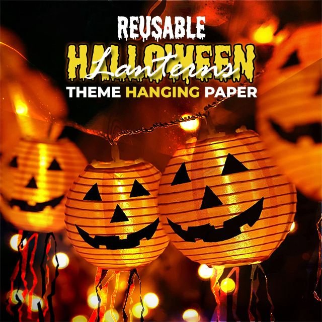 （50% OFF）Reusable Halloween Theme Hanging Paper Lanterns