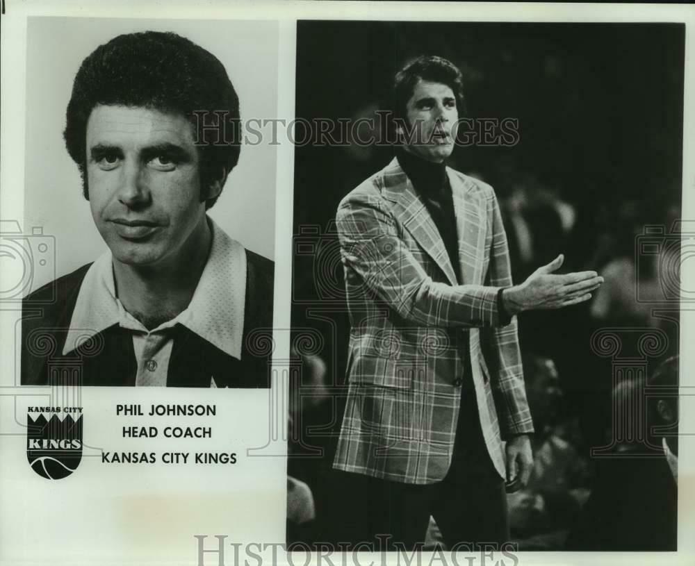 Press Photo Poster painting Phil Johnson, Head Coach, Kansas City Kings - sas12840