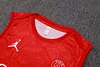 Joyfball 2025/2026 Psg Paris Saint-Germain pre-match training Red Jersey+Shorts  1:1 Thai Quality