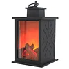 Simulation Fireplace Creative Small Ornaments Home Soft Decoration Crafts Candlestick Simulation Decoration LED Charcoal Flame Wind Lamp