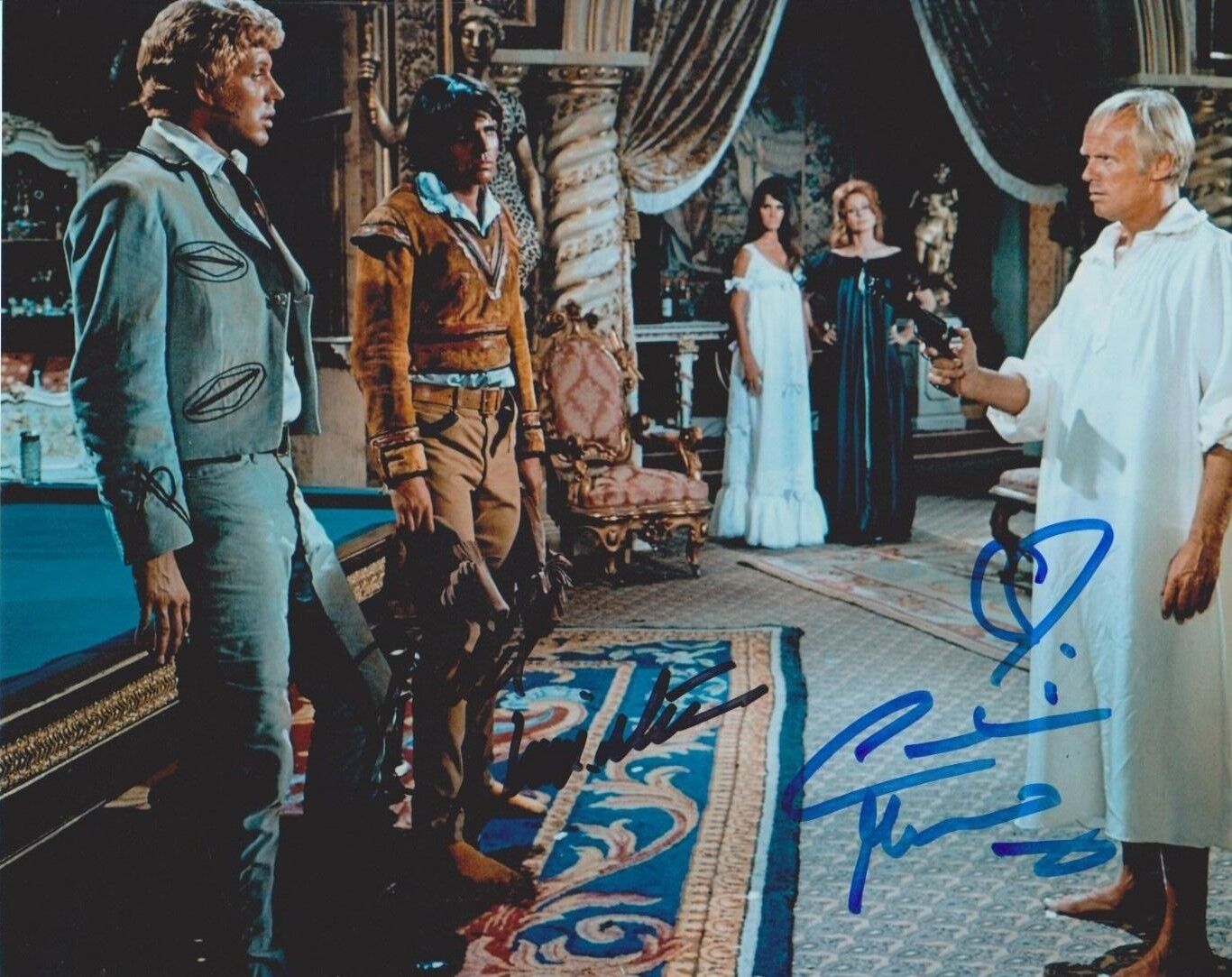 Caroline Munro & Judd Hamilton Signed 8x10 Photo Poster painting - A Talent for Loving - G239