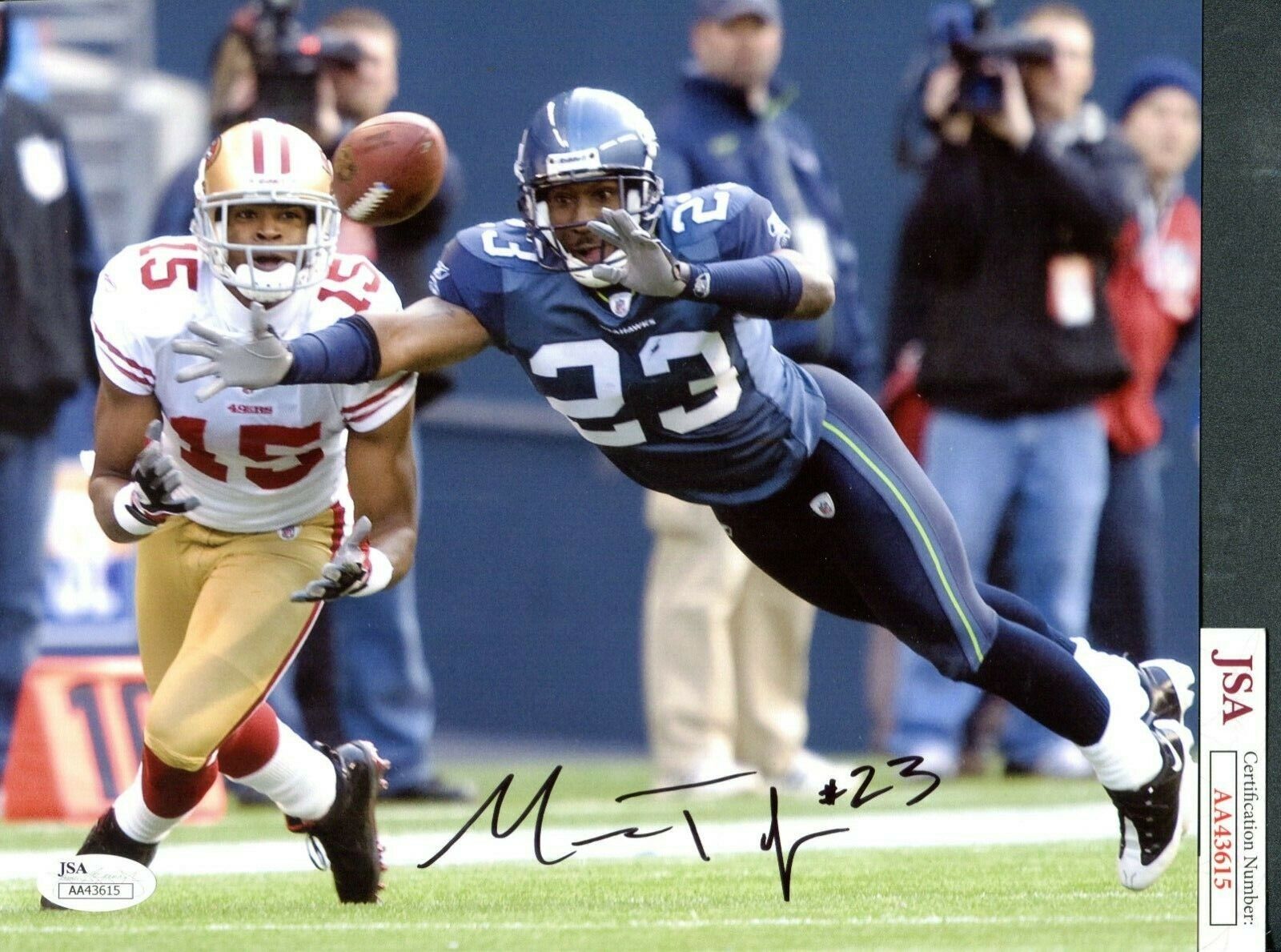 JSA Marcus Trufant Autographed Signed AUTO 8x10 Photo Poster painting Seattle Seahawks TRB 675