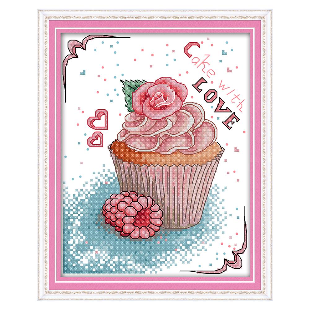 

Love Cake - Cross Stitch - 22*19cm, 501 Original