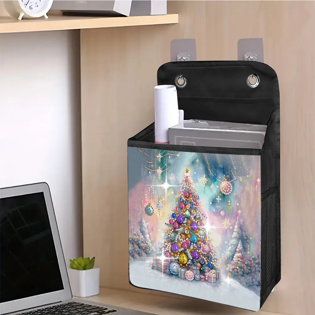 5D DIY Christmas Tree Diamond Painting Hanging Storage Bag Diamond Art Organizer Box Home Decor 