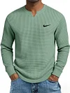 Men's Casual All-Match Waffle Long Sleeve