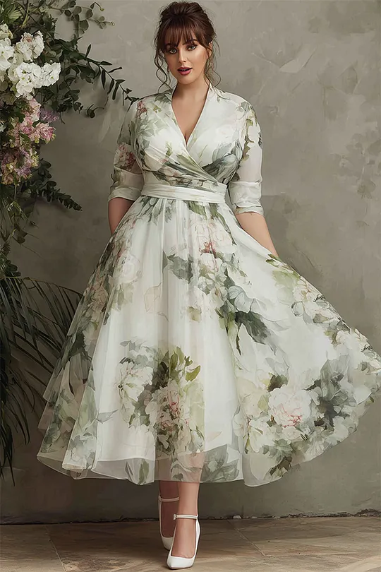formal dresses at jc penneys R&M Richards 7068W Long Plus Size Formal Dress
