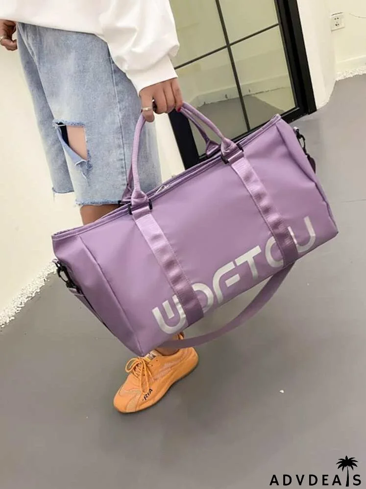 Letter Graphic Duffle Bag