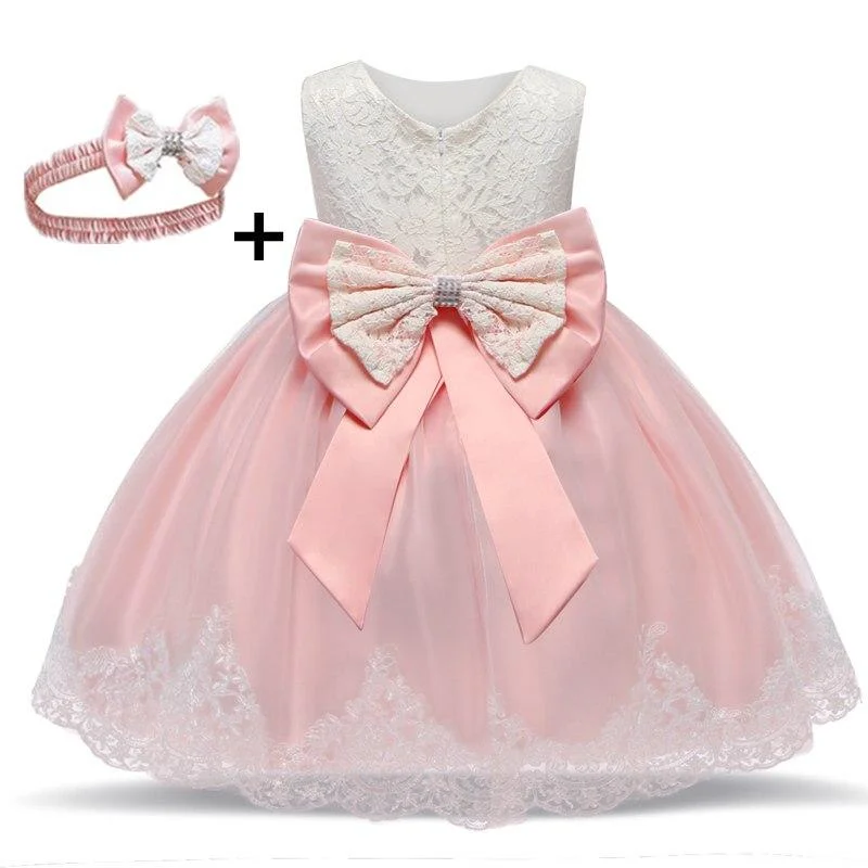 12M Baby Kids Dresses For Girls Embroidery Infant Girl Birthday Party Dress Ball Gown Christening Dress for Baby Girl Princess