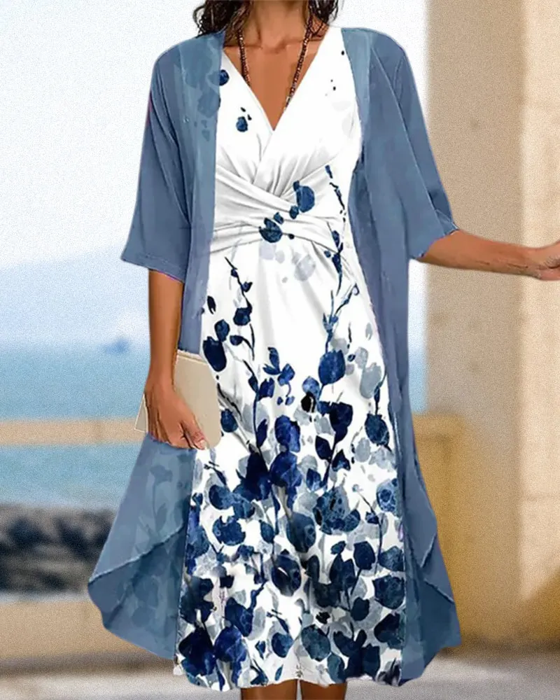 Floral Print Dress Set