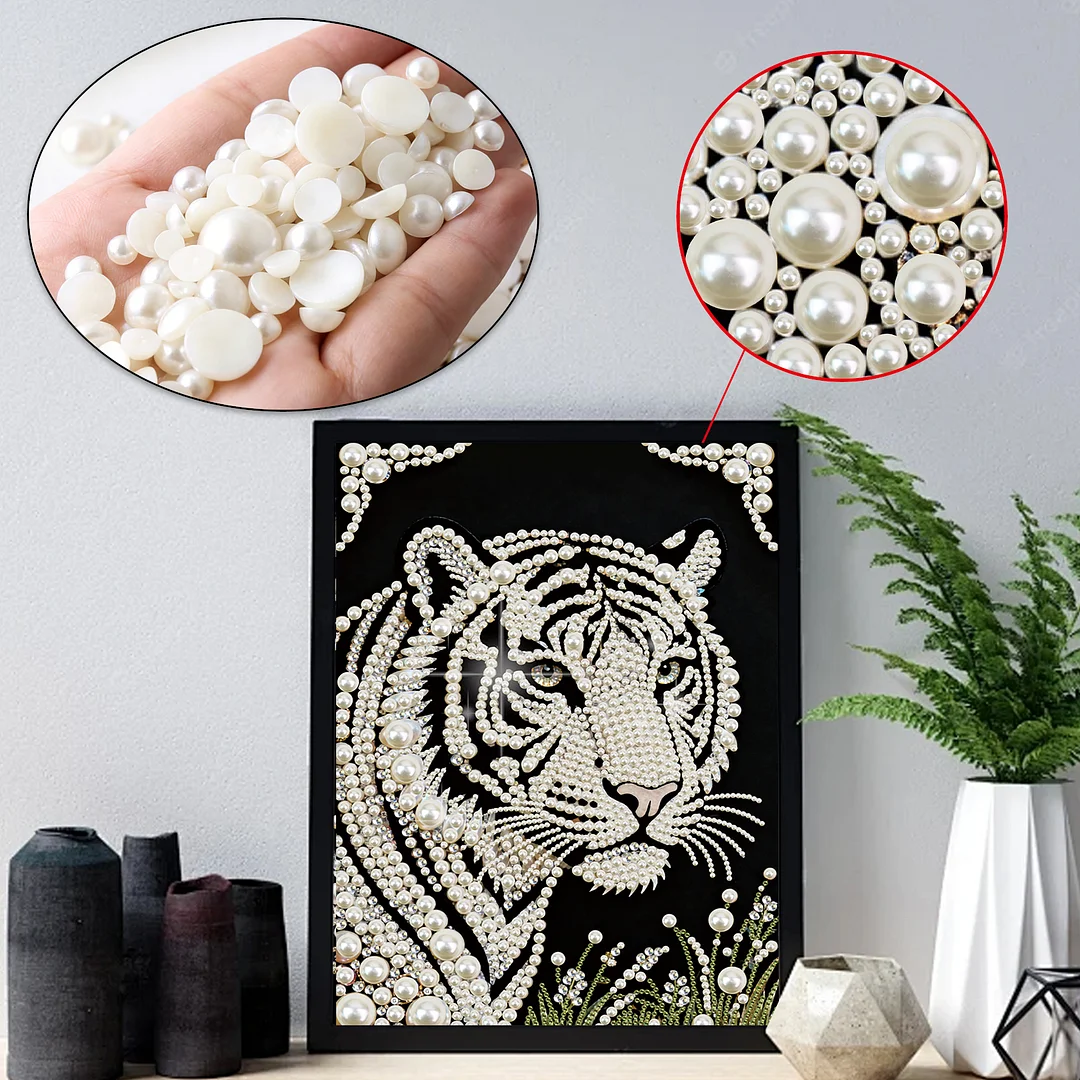 Tiger Special Shaped 5D DIY Partial Drill Diamond Painting Kit Home Art 30x40cm