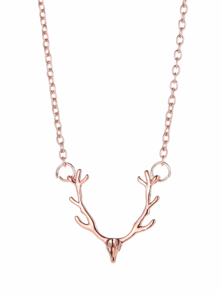 Deer Pendant Chain Necklace