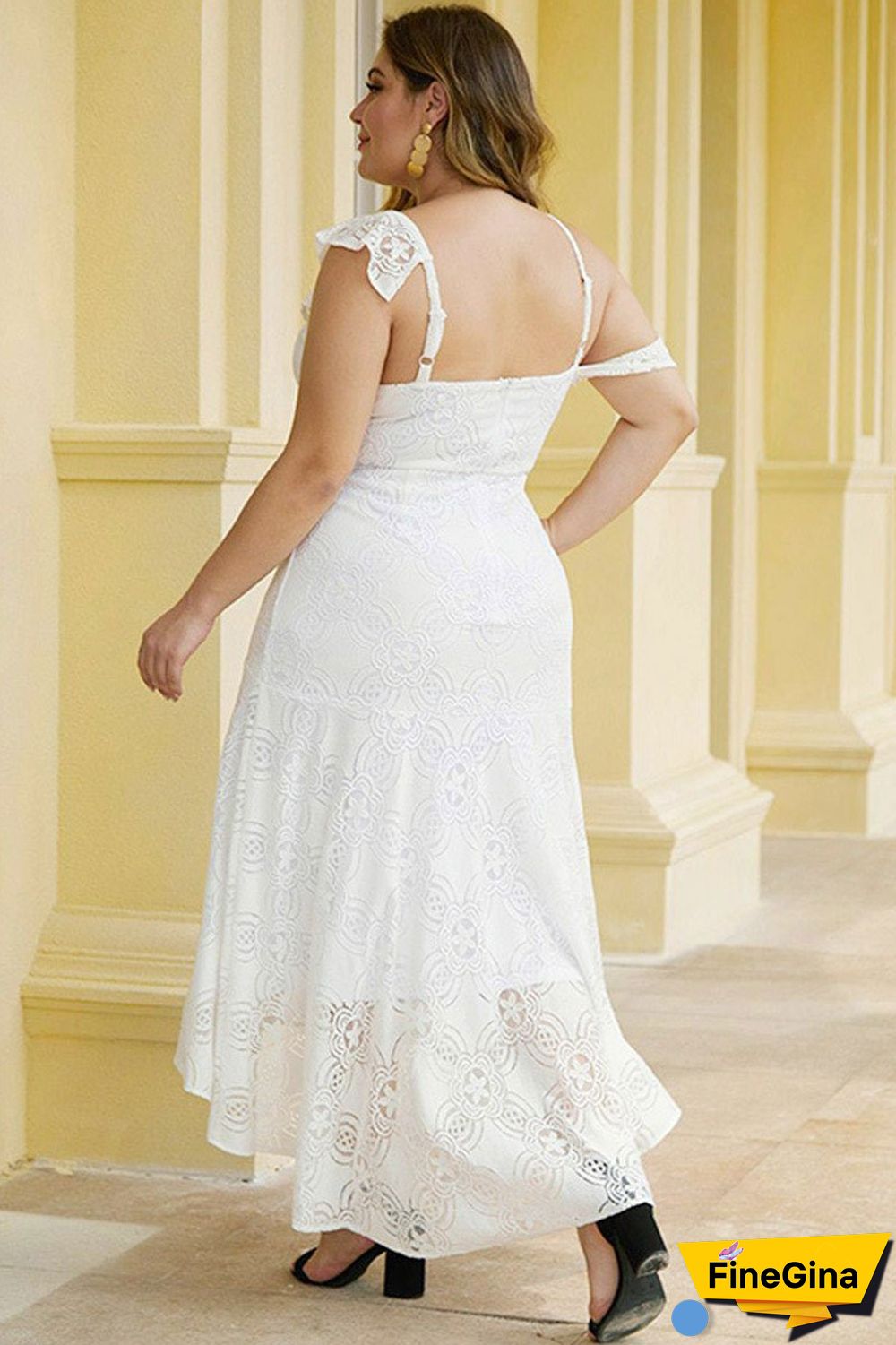 Sleeveless Floral-lace Maxi Dress P14829