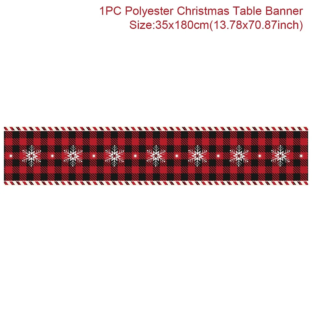 Xpoko Christmas Table Runner Cloth Merry Christmas Decoration For Home  Tablecloth Xmas Ornament Navidad Notal Noel New Year Gift 2023