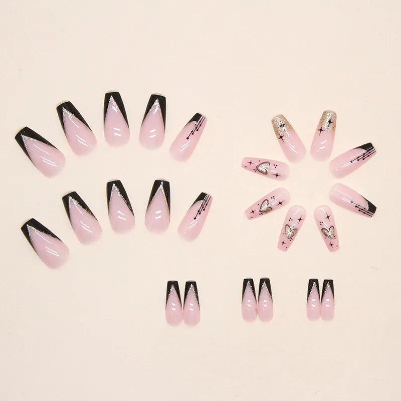 Churchf Churchf Ballet Armor Sparkling Pink Black French Wear Armor Removable Valentine's Day American A Tablets 24 Pieces