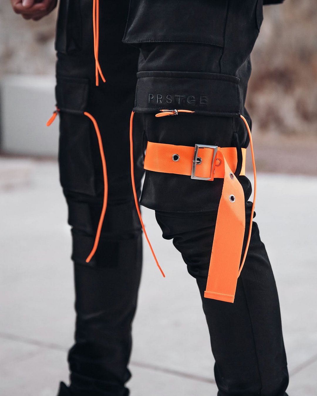 Revolution Cargo Pants V3 in Black and Orange