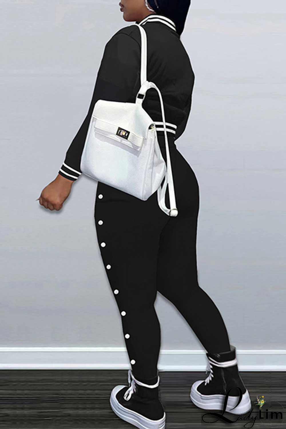 Red Casual Print Patchwork Mandarin Collar Nine Points Sleeve Two Pieces