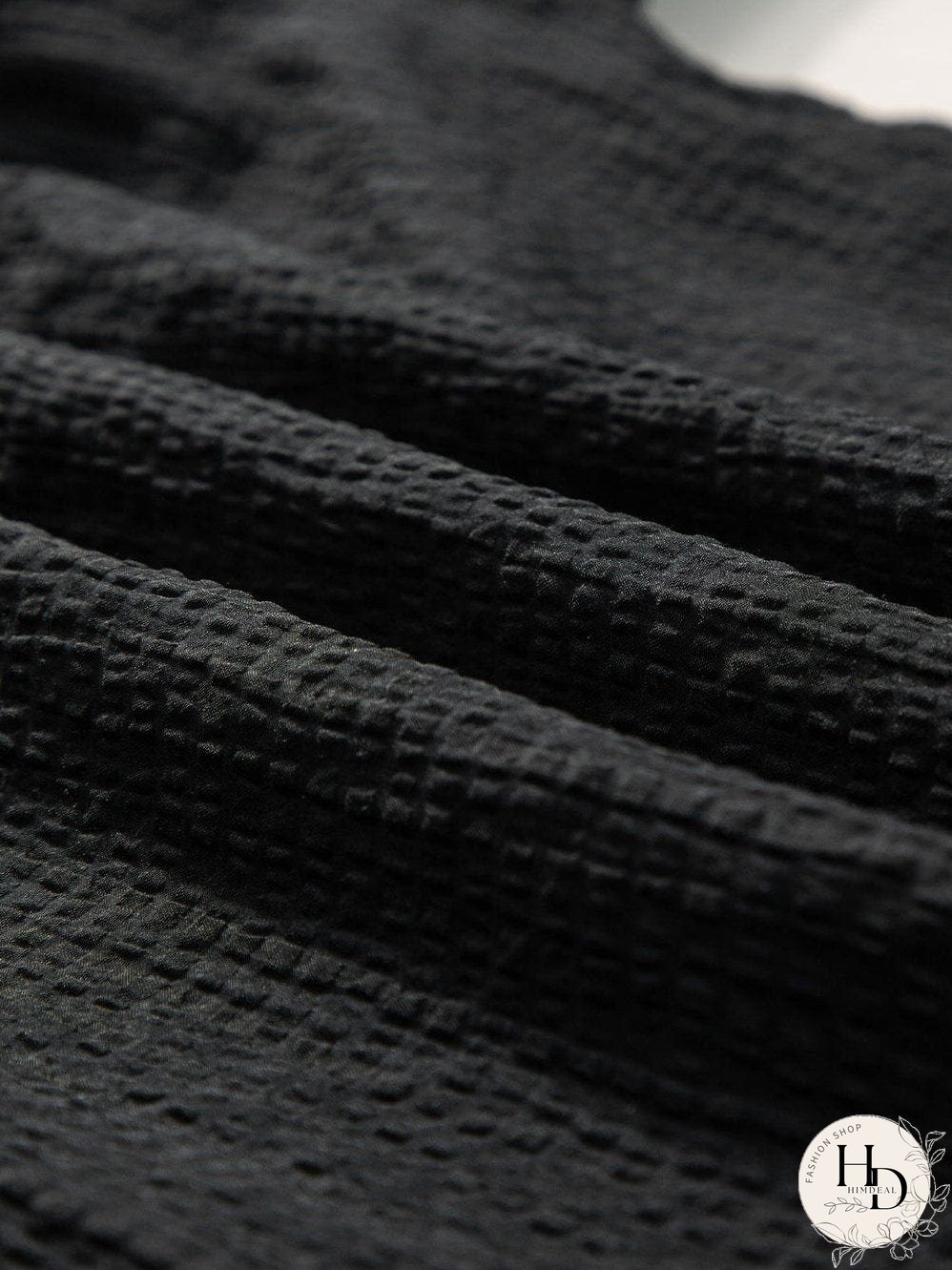 Elegant Black Floral Embroidered V-Neck Puff Sleeve Blouse