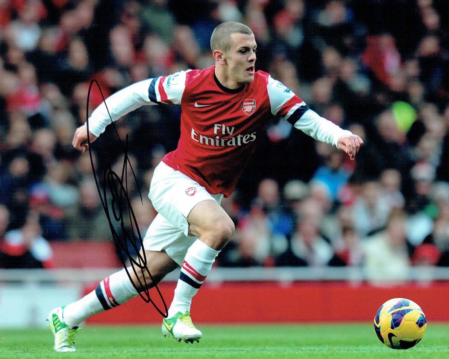 Jack WILSHERE Arsenal SIGNED COA Autograph 10x8 Photo Poster painting 1 AFTAL England