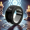 Muslim SQ668 Zikr Smart Counter Tasbih Ring with Finger Counter and Prayer Time Alert App Controlled Alarm Clock