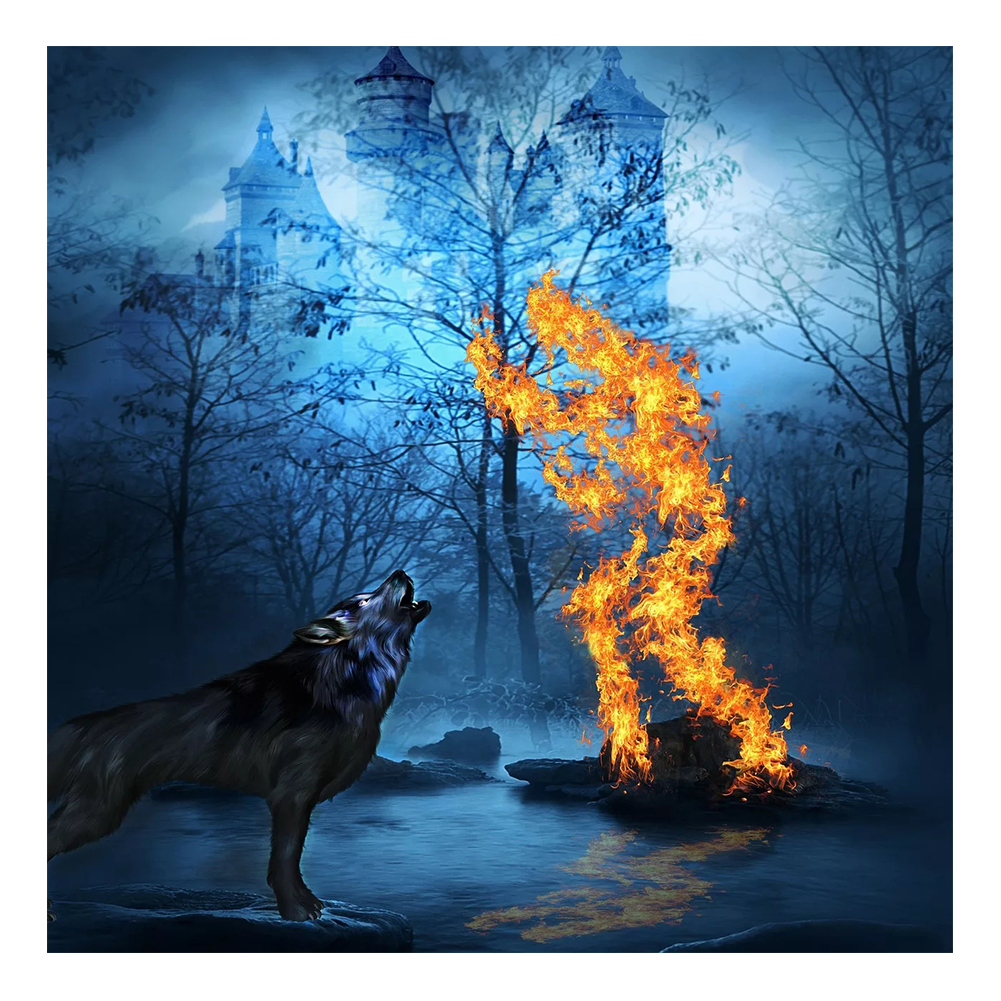 

Forest Wolf - Round Drill Diamond Painting - 30*30CM, 501 Original