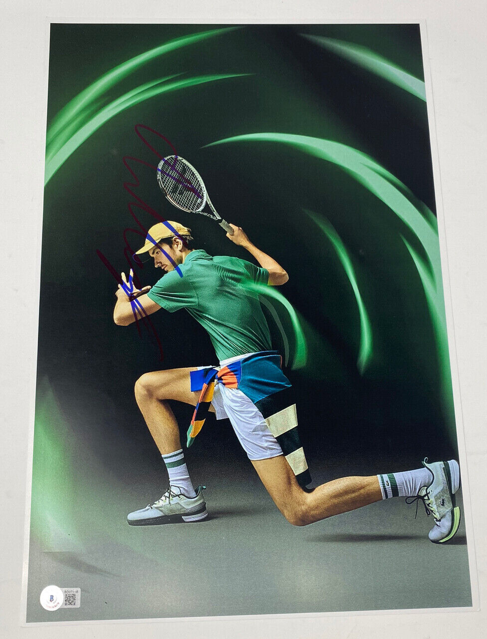 Daniil Medvedev Signed 12x18 Poster Photo Poster painting 2021 US Open Winner Tennis Beckett COA