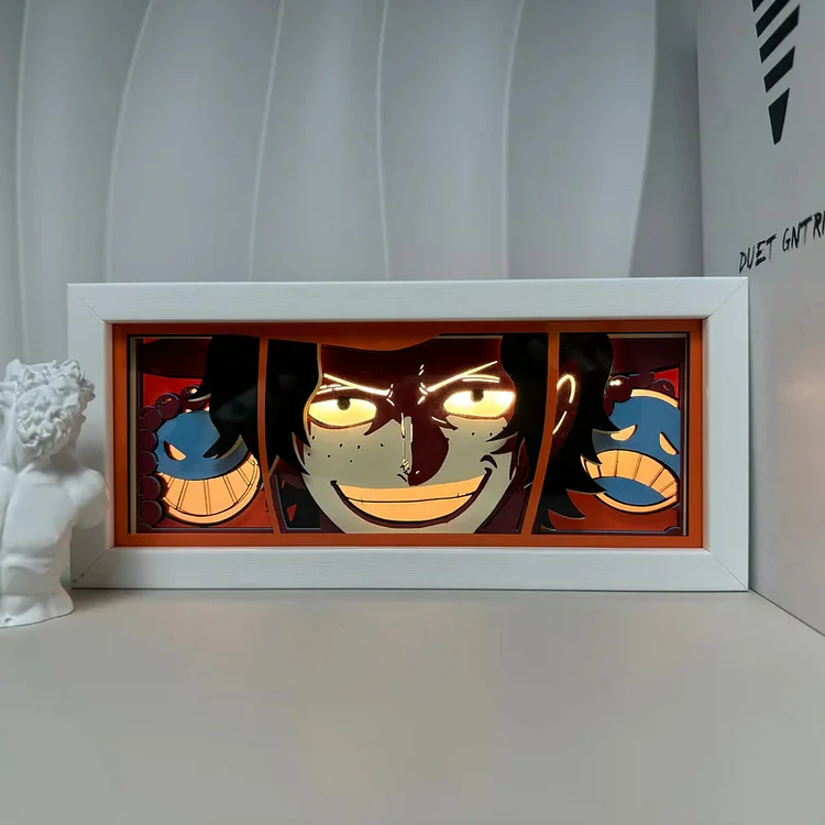 3D LED Box Light - One Piece-Portgas D. Ace