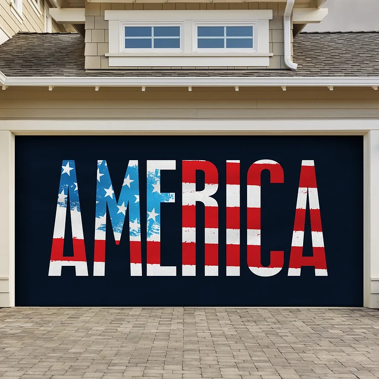 Patriotic Garage Door Mural