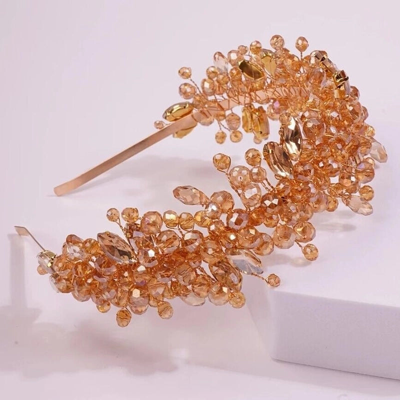 Women’s Elegant Streetwear Geometric Crystal Hair Band