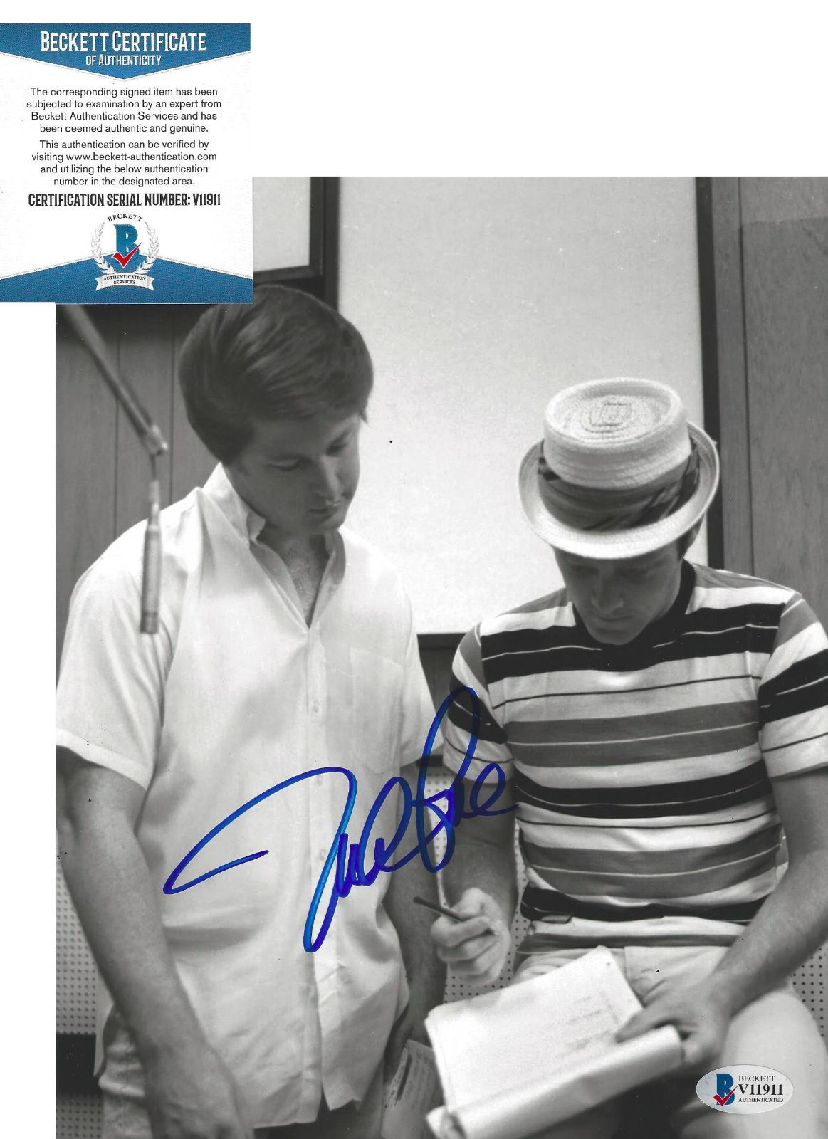 SINGER MIKE LOVE - THE BEACH BOYS - SIGNED 8x10 Photo Poster painting P BECKETT COA BAS PROOF