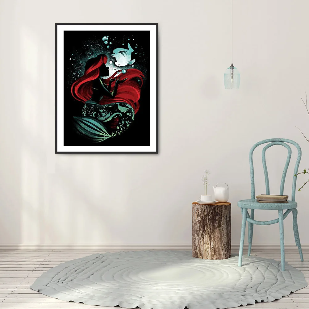 Diamond Painting - Full Round Drill - Princess Silhouett(30*40cm)