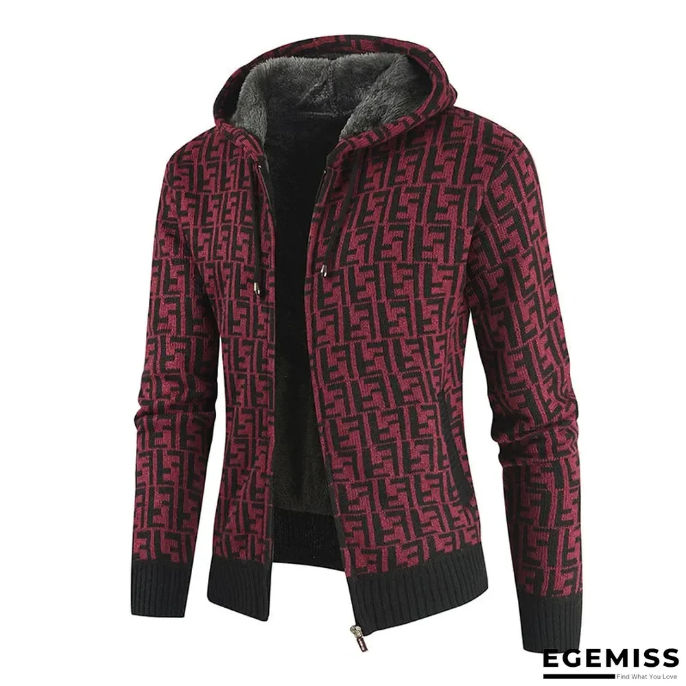 Men's Color Matching Hooded Sweater Coat | EGEMISS